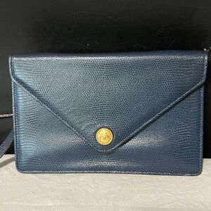 Pains Navy Crossbody Bag with Gold Accent